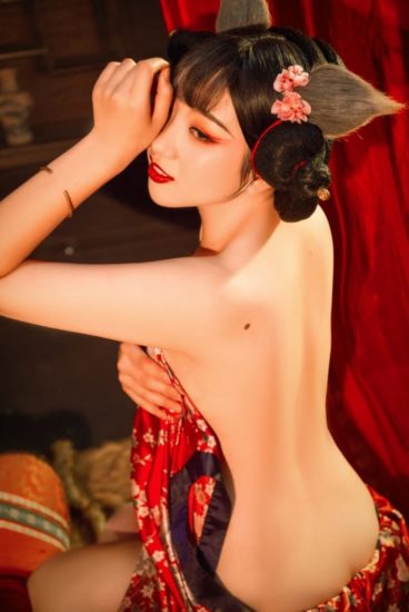 绿衣红妆映晚霞-古典美女风情N2031 本套36P-私房社 - 素人摄影套图分享